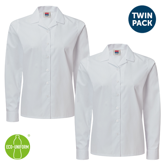 Girls Fit Rever Collar Shirts (pack of 2)